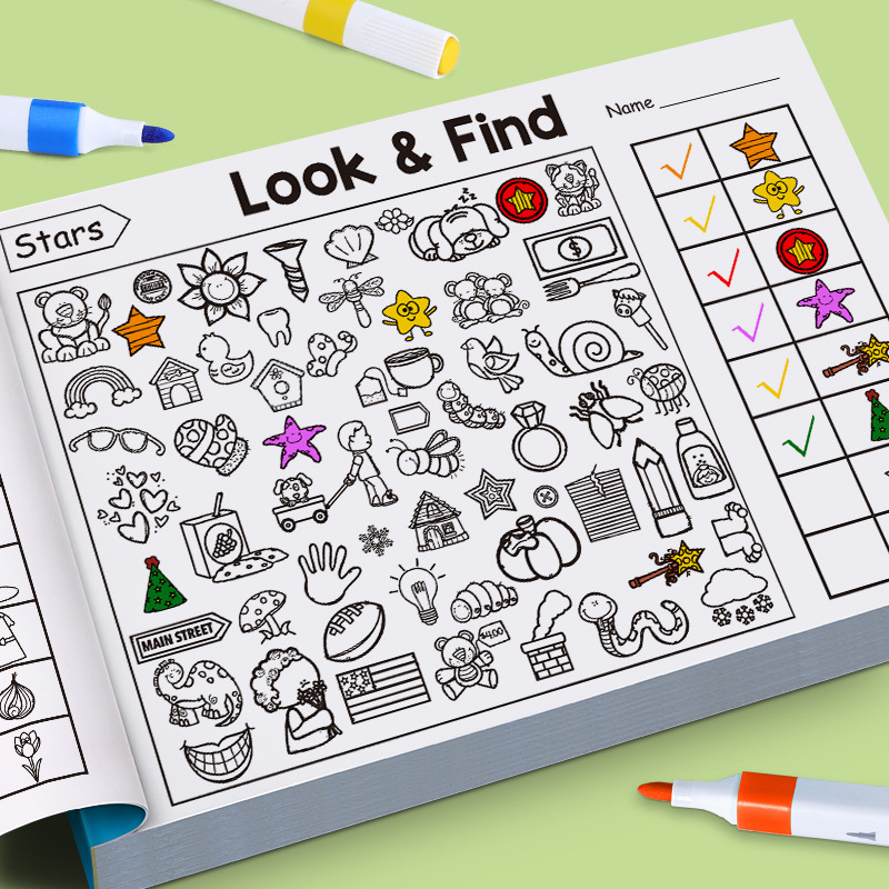 Kids Education Laptop - Children's Hidden Object Coloring Book Kids