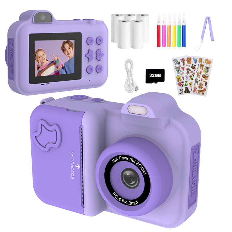 Kids Educational Videos - Children Digital Camera Instant Print for