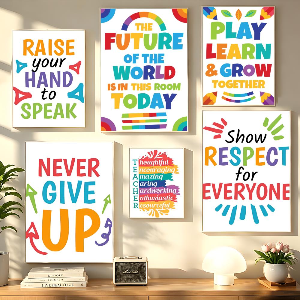 Kids Educational Posters - Positive Kid Classroom Wall Picture Educational