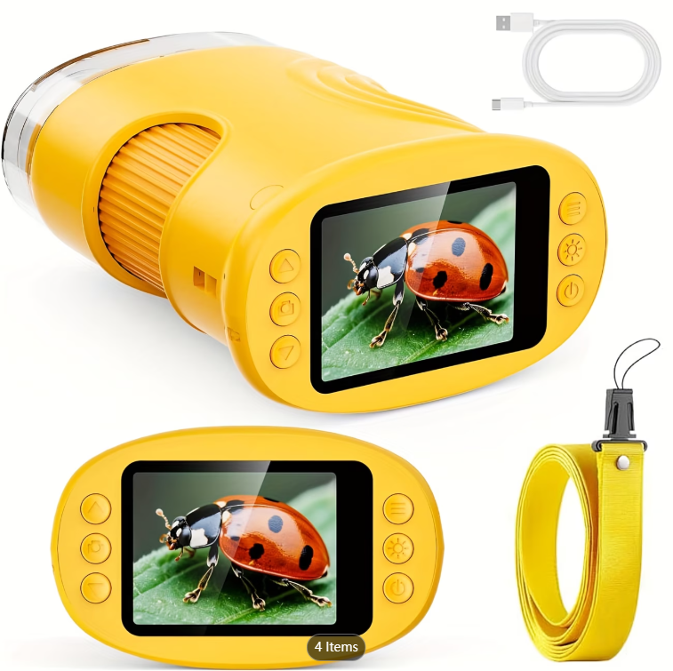 Kids Educational Videos - 1000X Pocket Microscope for Kids with