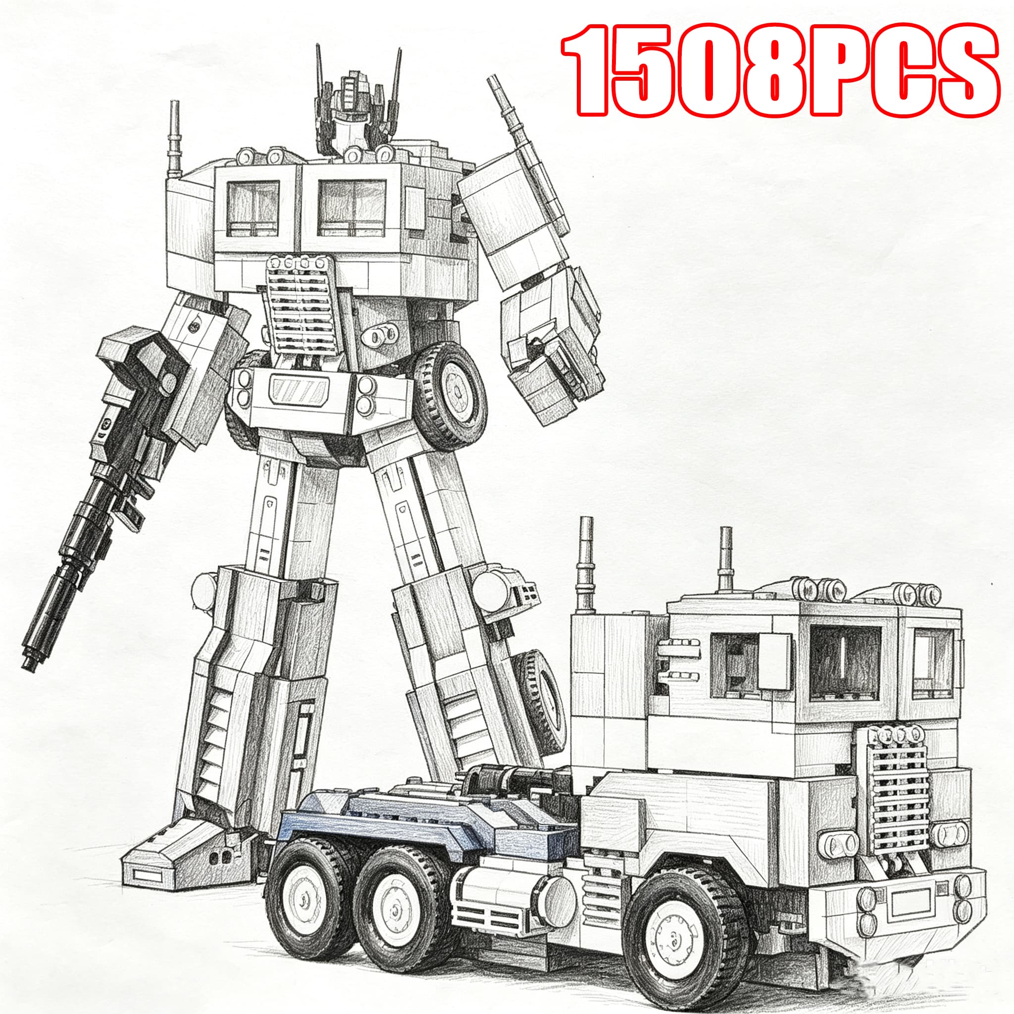Kids Education Design - NEW 1:8 Scale 1508PCS Technical Performance
