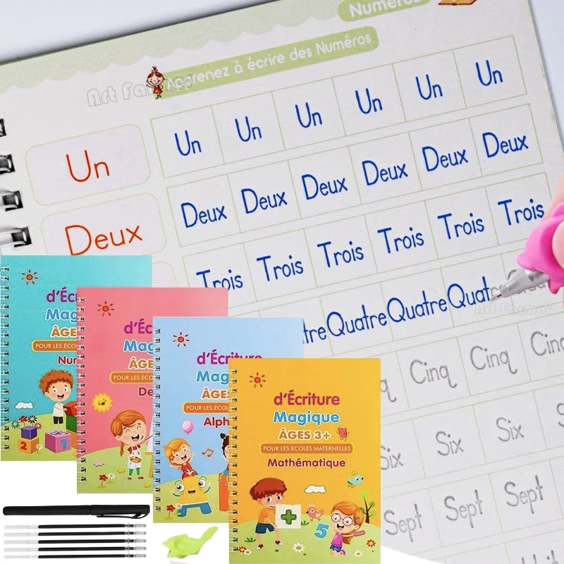 Kids Education Laptop - Magic French Copy Book Groove Practice