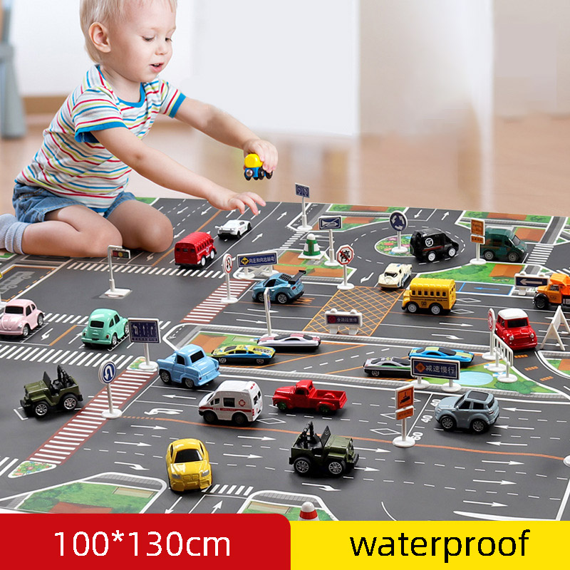 Kids Education Park - NEW Waterproof Non-woven 130*100CM Large City