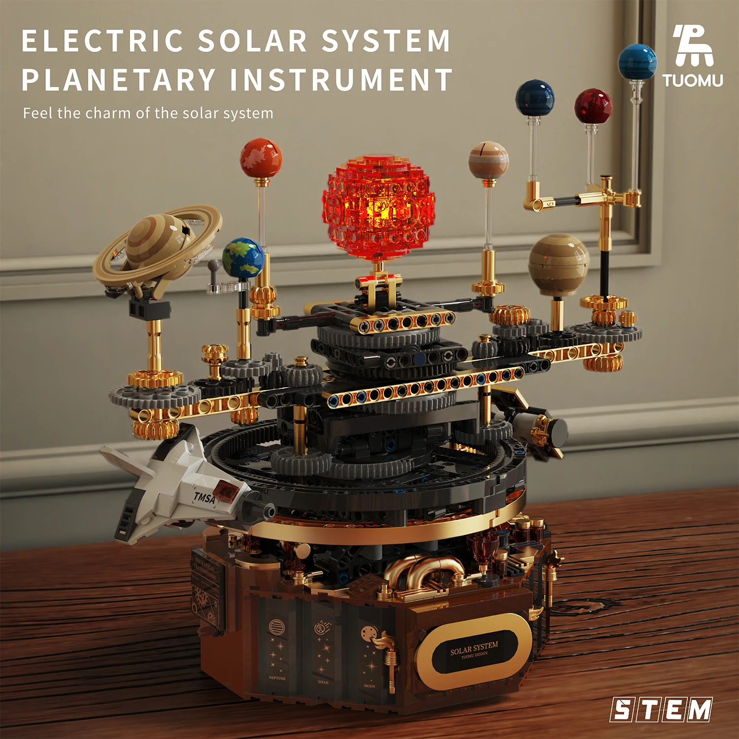 Kids Education System - Electric Rotating Solar System Building Blocks
