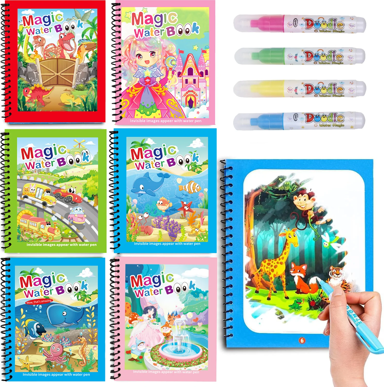 Kids Education Laptop - Magic Water Drawing Book For Children