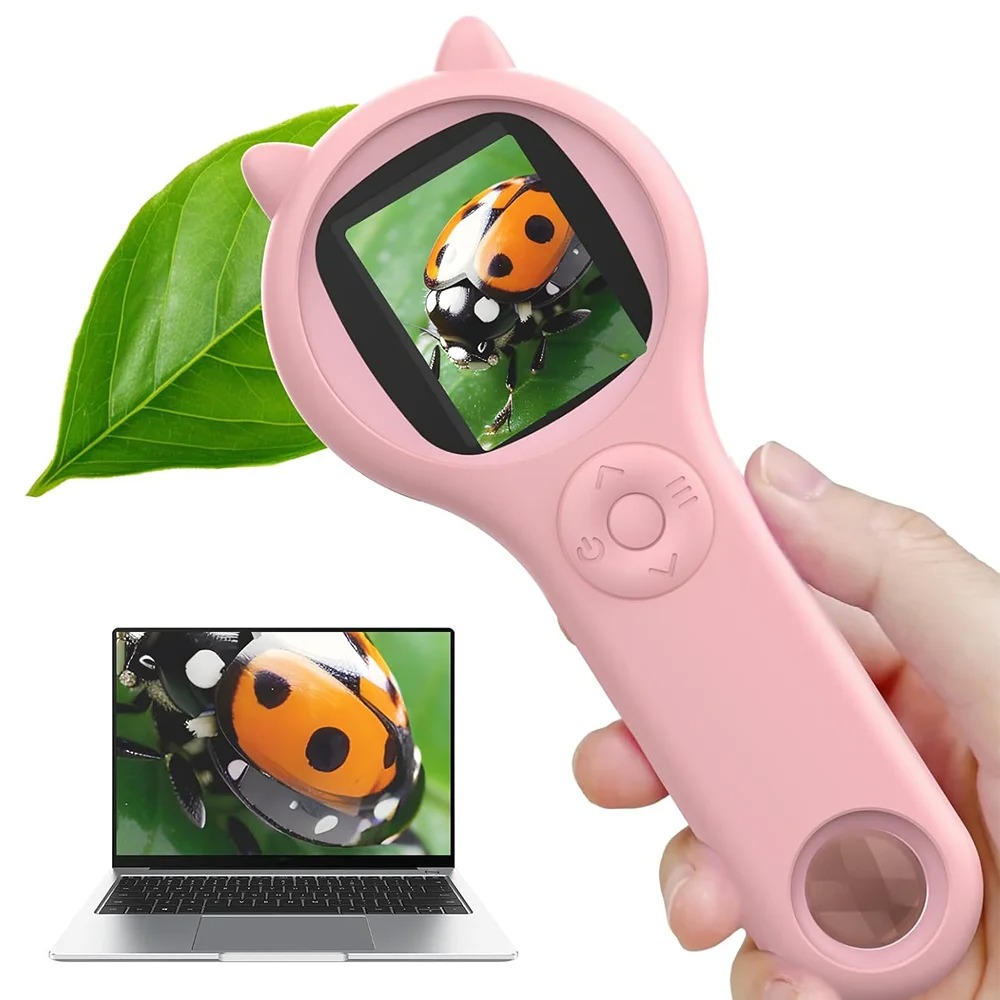 Kids Educational Videos - Kids Microscope Portable Handheld Magnifying Digital