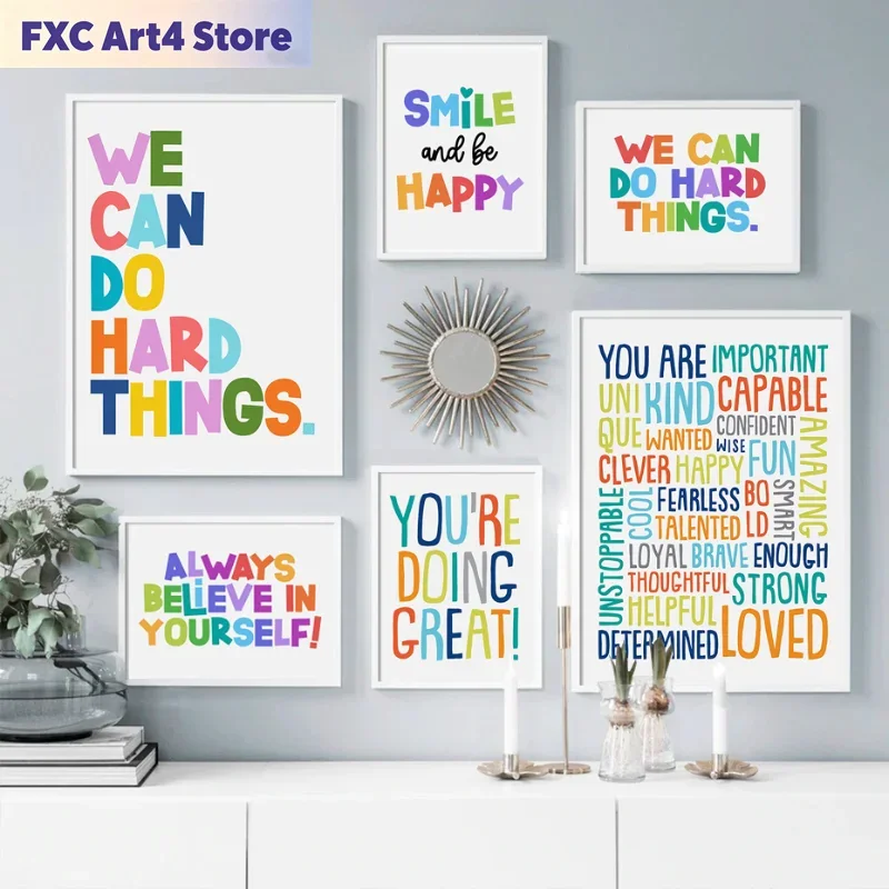 Frameless Positive Kid Classro - Kids Educational Posters review and price