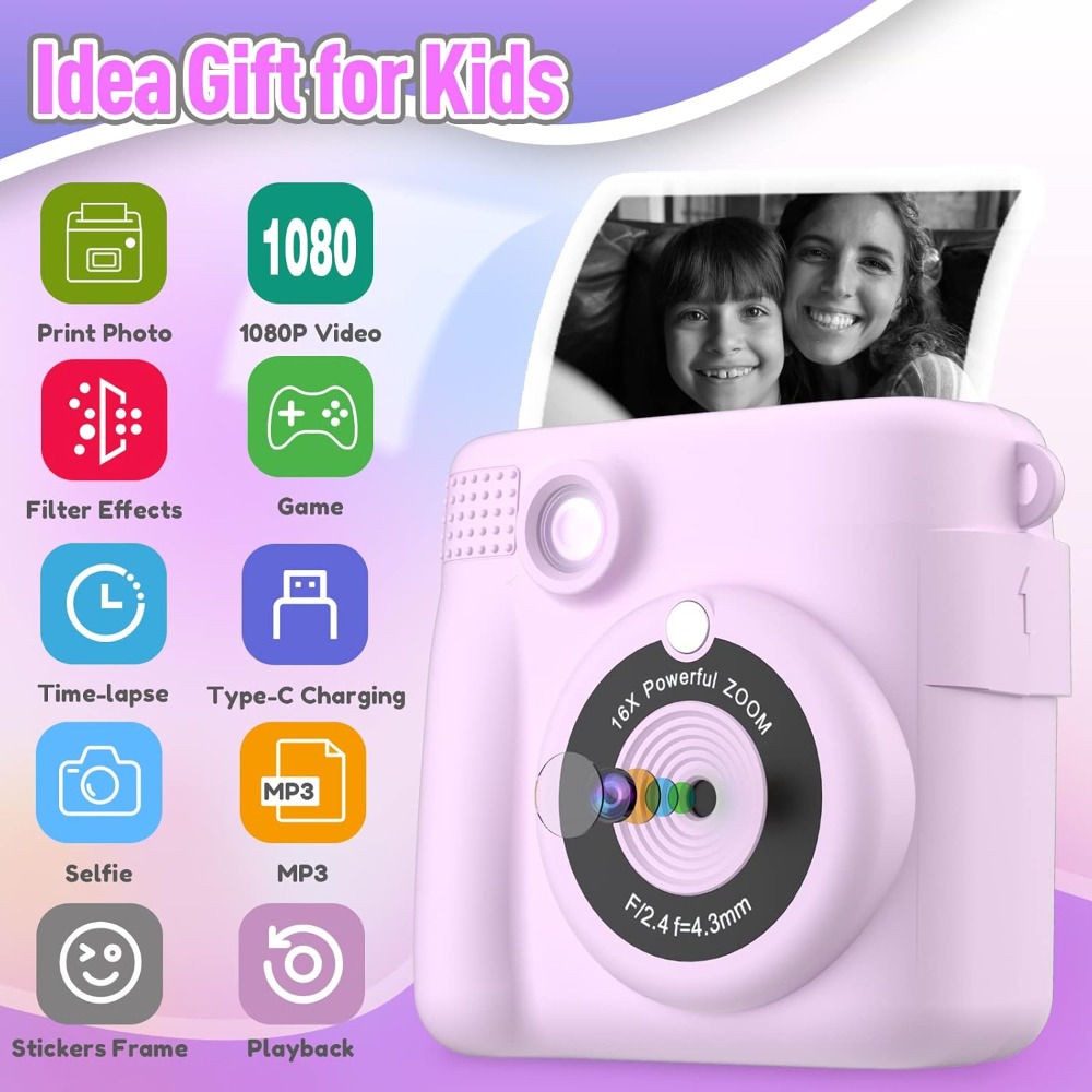 Instant Print Camera for Kids, - Kids Educational Videos review and price