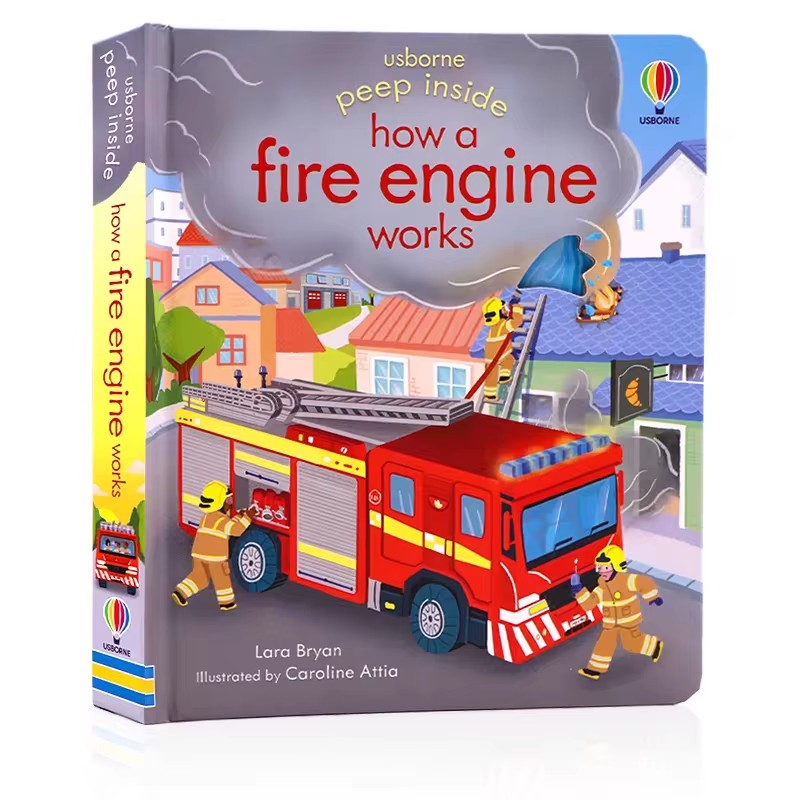 Usborne Peep Inside How A Fire - Kids Education Book review and price