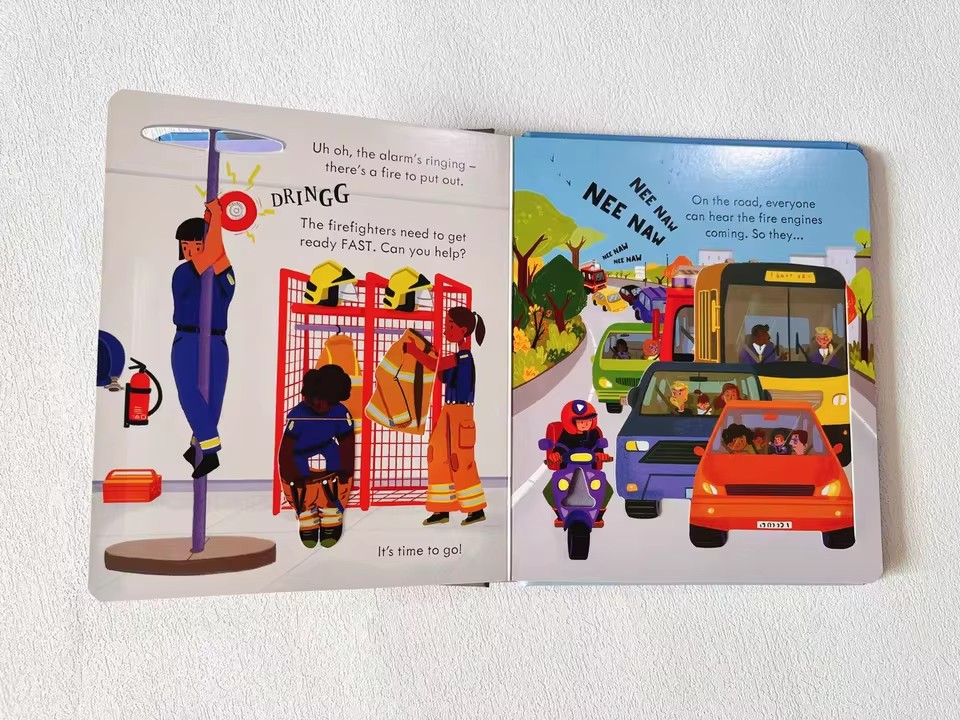 Usborne Peep Inside How A Fire - Kids Education Book review and price