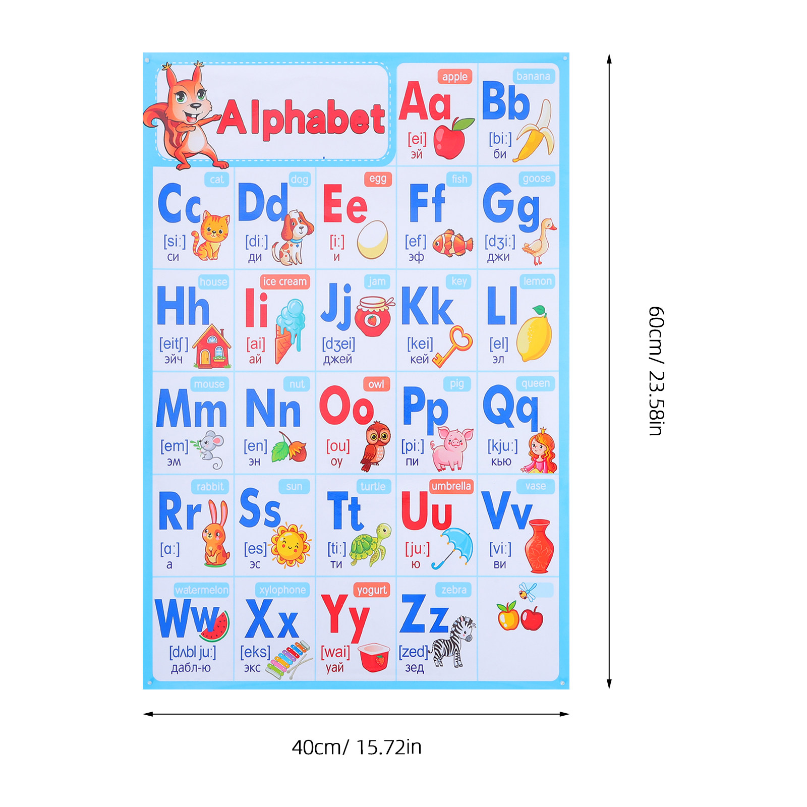 Alphabet Poster Chart Abc Pres - Kids Educational Posters review and price