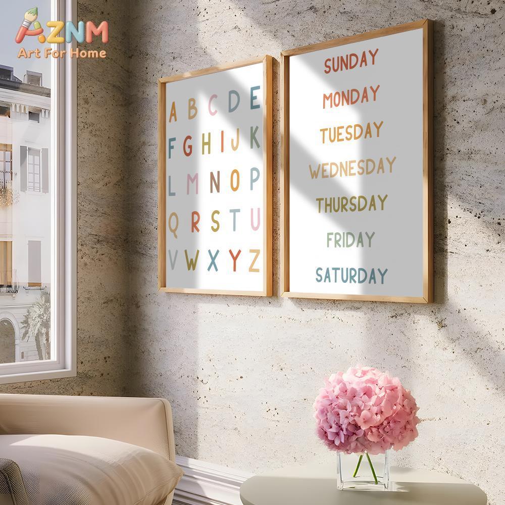 AZNM Educational Alphabet Numb - Kids Educational Posters review and price