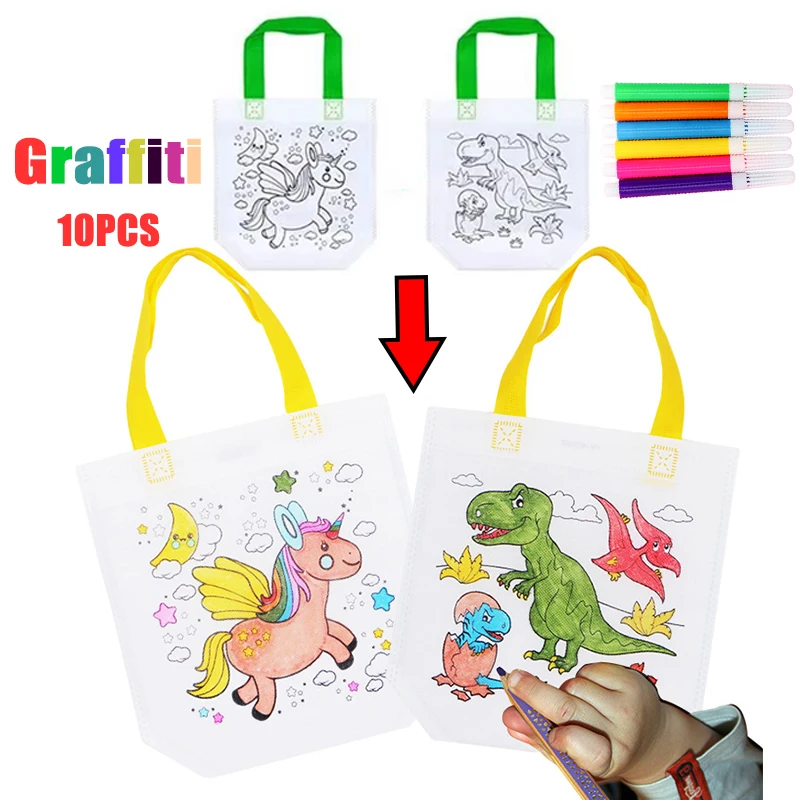 1-10pcs Sets DIY Graffiti Bag  - Kids Education Laptop review and price