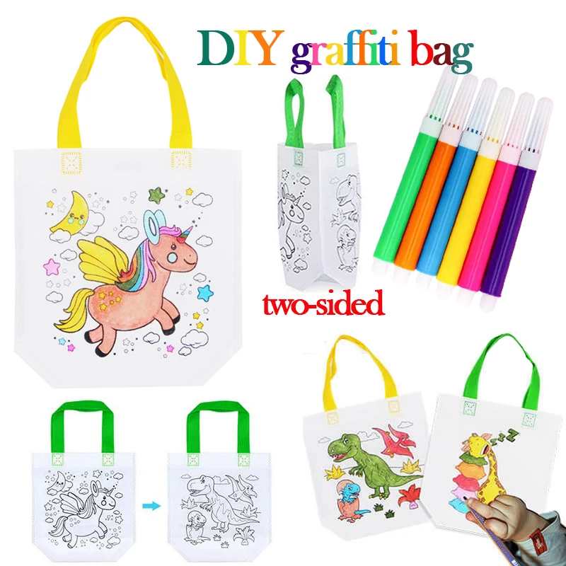 1-10pcs Sets DIY Graffiti Bag  - Kids Education Laptop review and price