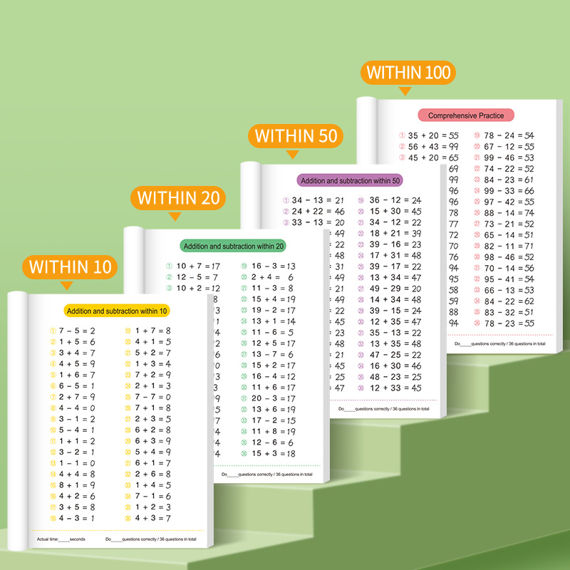 64 Pages Arithmetic Math Exerc - Kids Education Laptop review and price