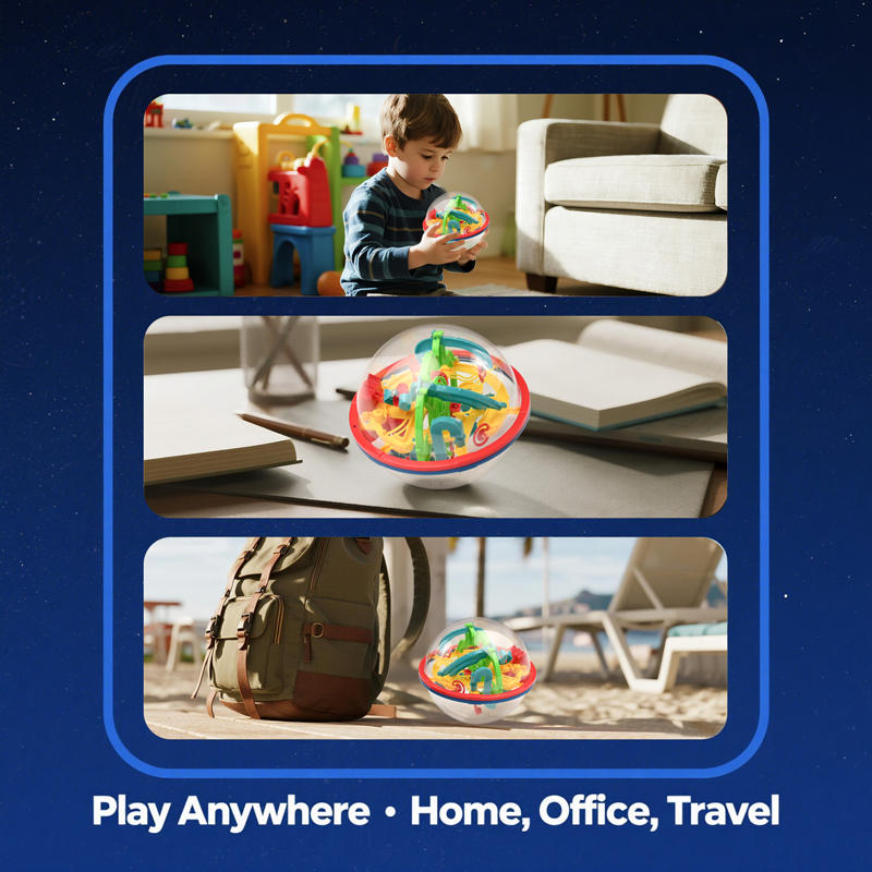 3D Magic Ball Labyrinth Brain  - Kids Education Level review and price