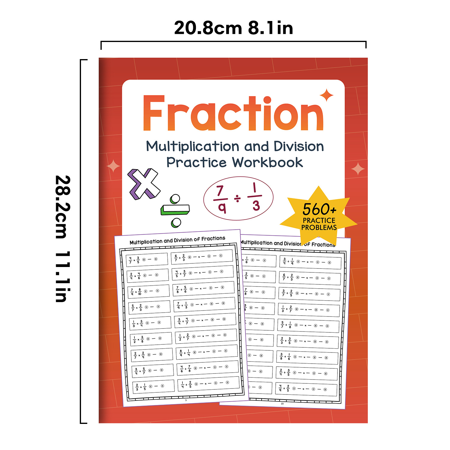 32 Pages A4 Fraction Multiplic - Kids Education Book review and price