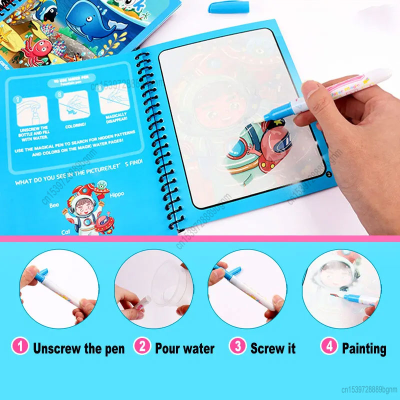Cartoon Magic Water Painting C - Kids Education Book review and price