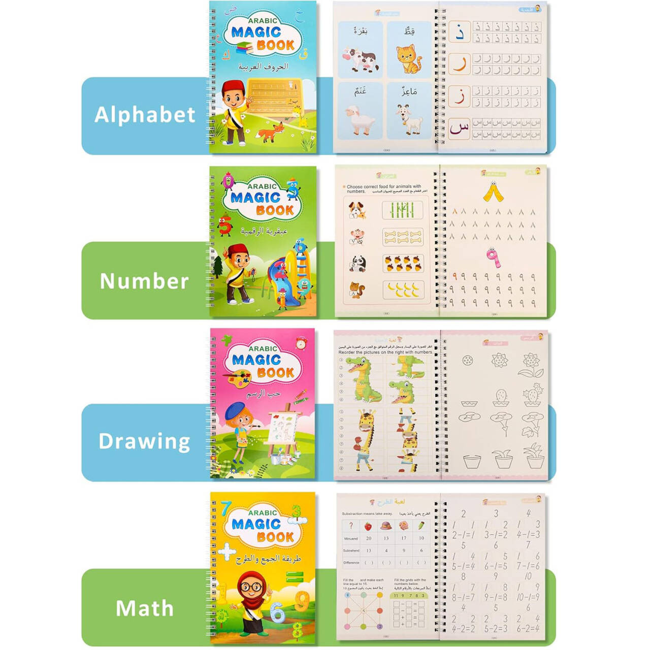 Arabic Alphabet Copybook Calli - Kids Education Laptop review and price