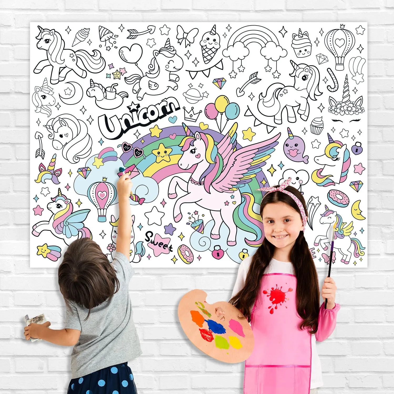 New Unicorn Coloring Books for - Kids Educational Posters review and price