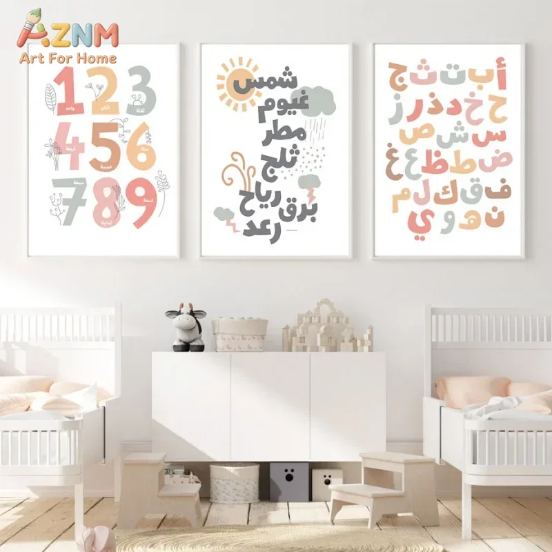 Arabic Wall Art English Alphan - Kids Educational Posters review and price